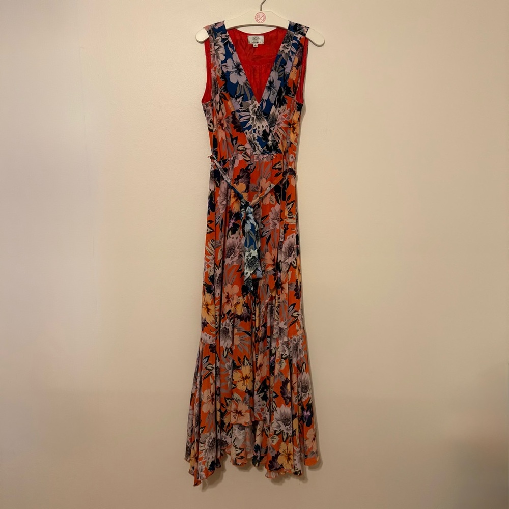 Johnny Was Jade 100% Silk Priyanka Floral Wrap Dress - Picture 2 of 4